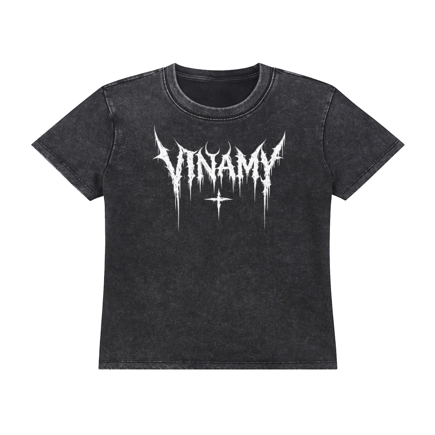 Vinamy Vintage Wash Drop Shoulder T-shirt