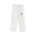 Vinamy Hate Me Too Heavyweight Cotton Straight-Leg Pants