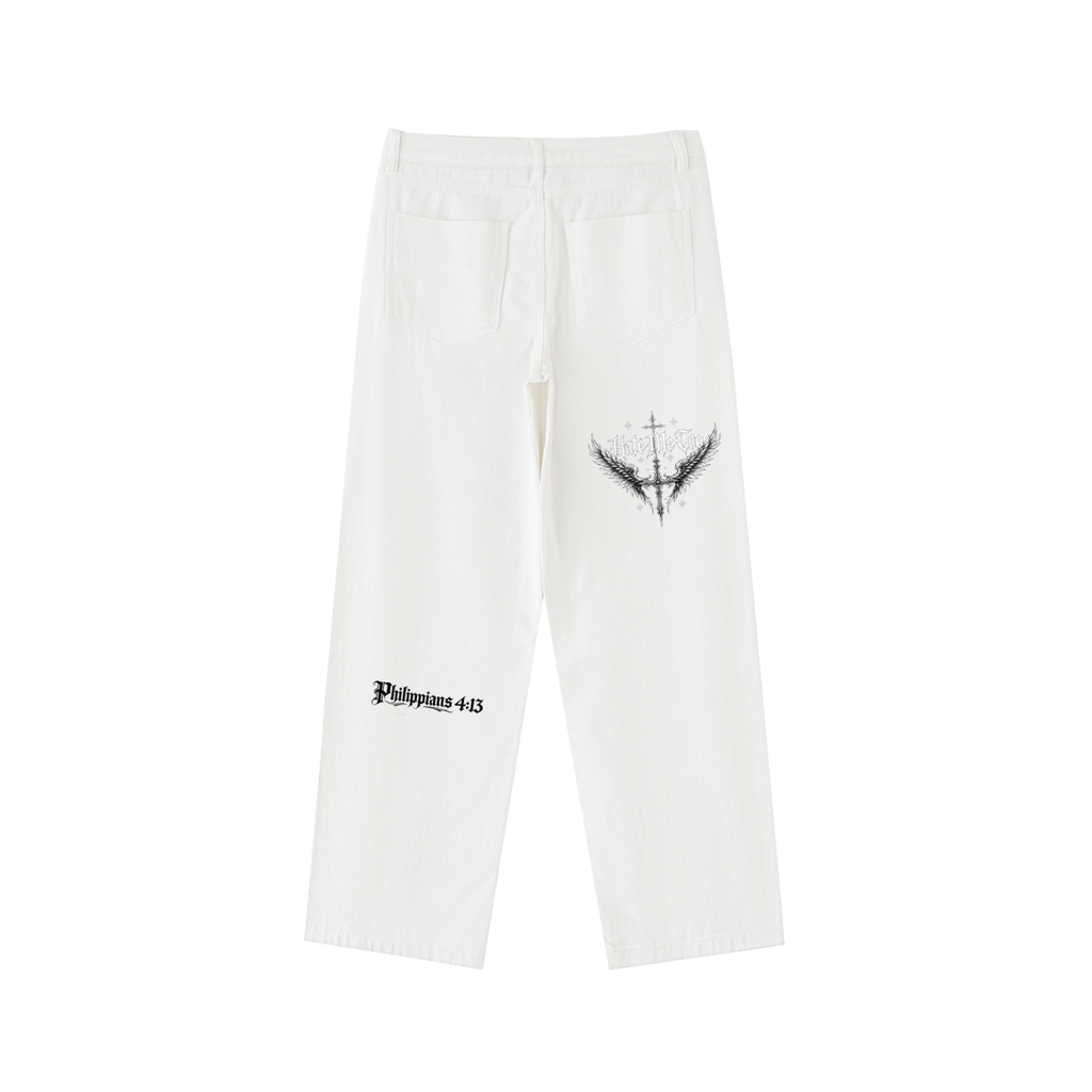 Vinamy Hate Me Too Heavyweight Cotton Straight-Leg Pants