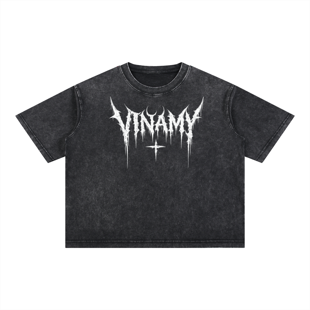 Vinamy Mineral Wash Boxy Cotton T-Shirt