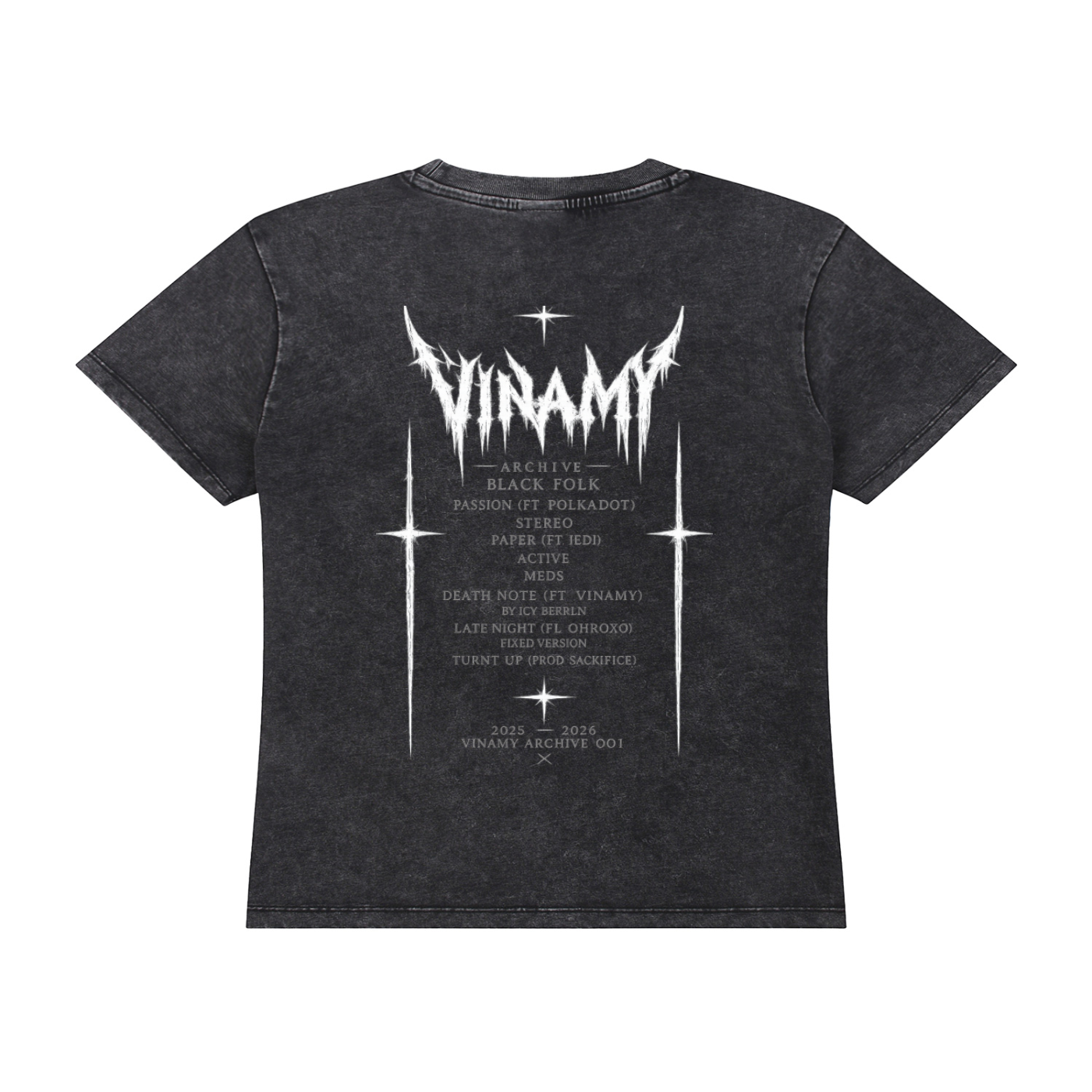 Vinamy Vintage Wash Drop Shoulder T-shirt