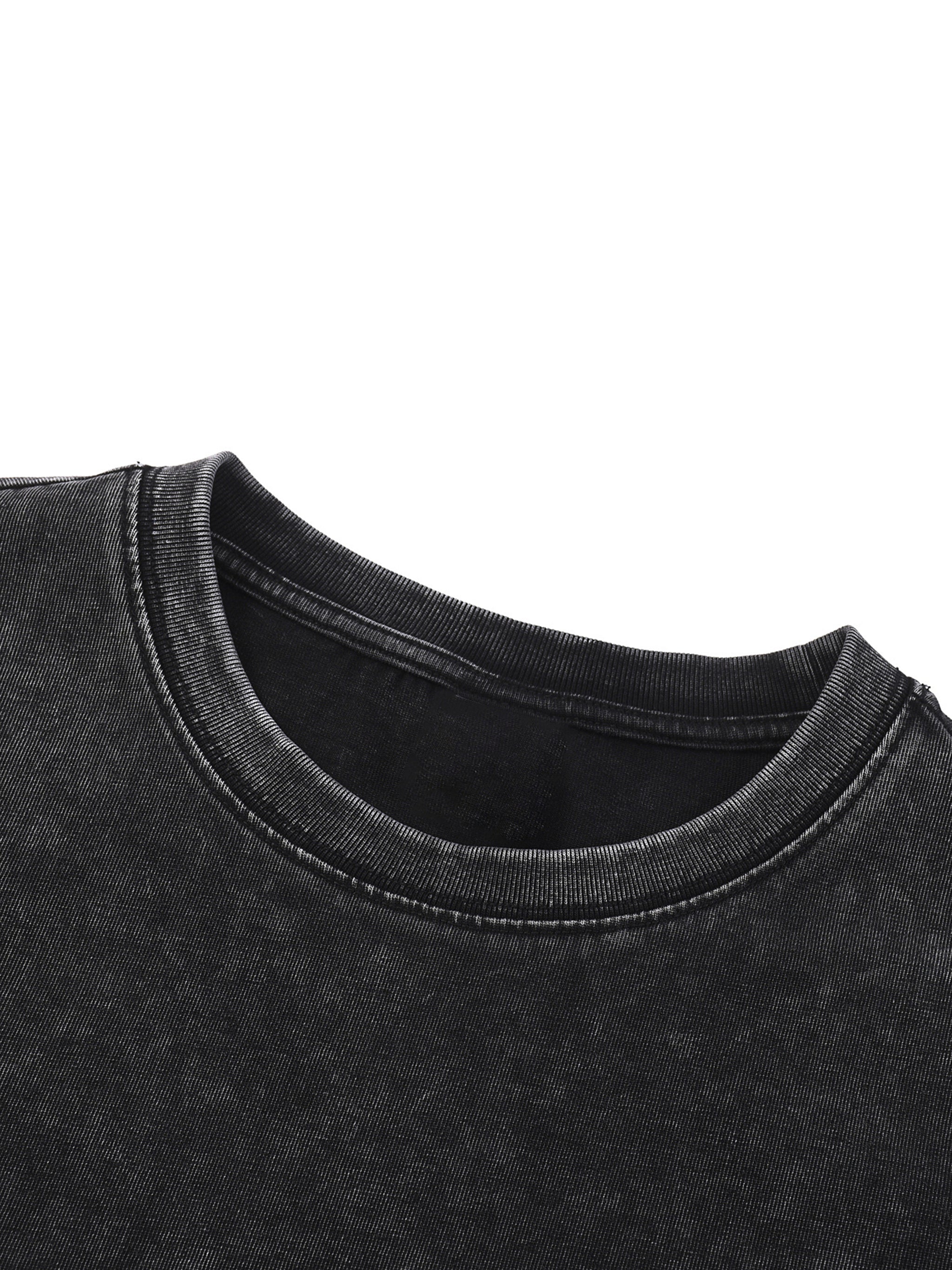 Vinamy Vintage Wash Drop Shoulder T-shirt