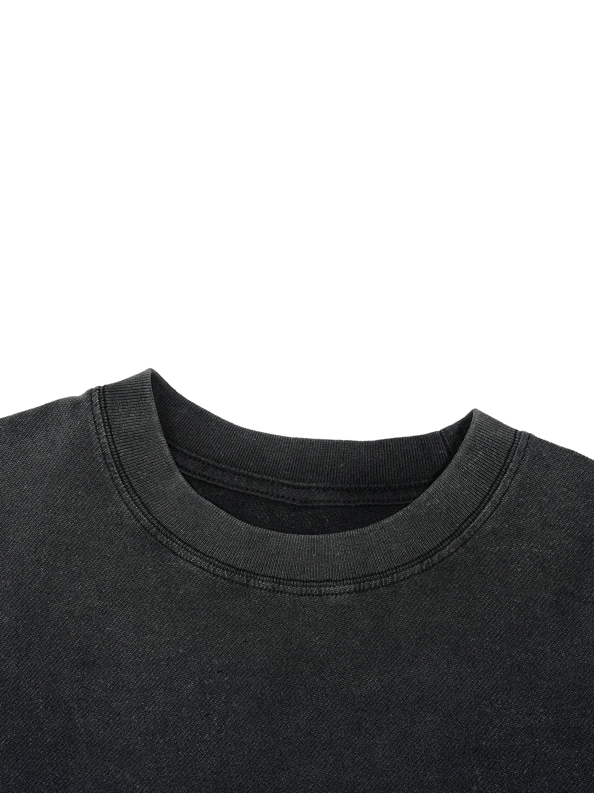 Vinamy Vintage Wash Boxy Distressed Hem T-Shirt